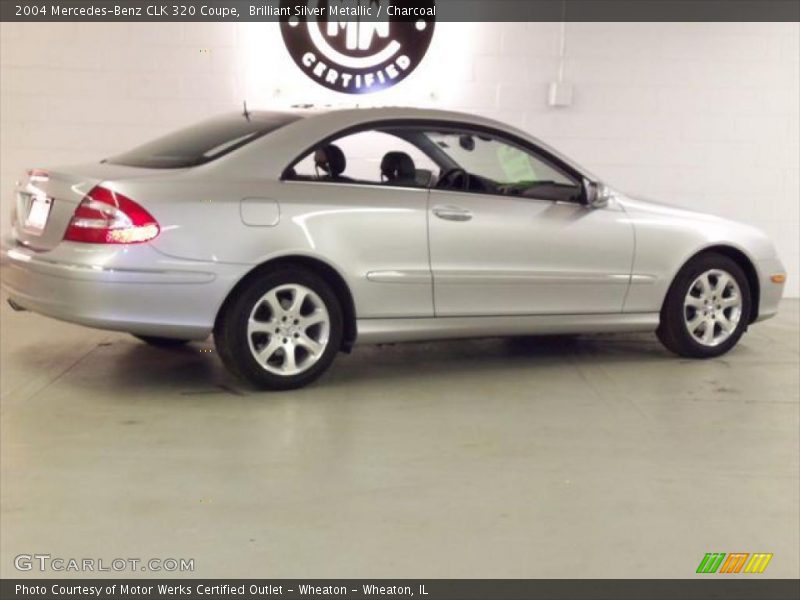 Brilliant Silver Metallic / Charcoal 2004 Mercedes-Benz CLK 320 Coupe
