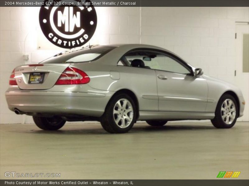 Brilliant Silver Metallic / Charcoal 2004 Mercedes-Benz CLK 320 Coupe