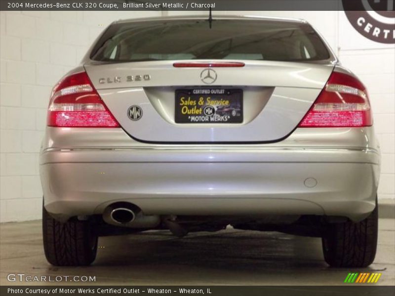 Brilliant Silver Metallic / Charcoal 2004 Mercedes-Benz CLK 320 Coupe