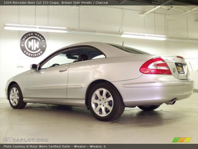Brilliant Silver Metallic / Charcoal 2004 Mercedes-Benz CLK 320 Coupe