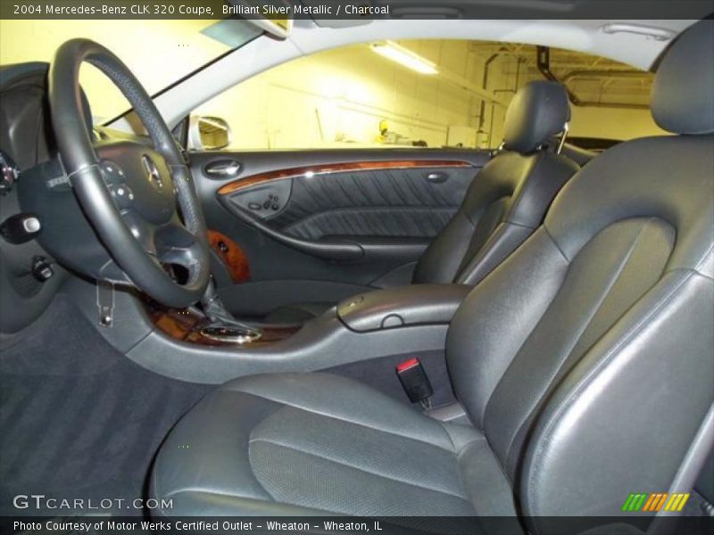 Brilliant Silver Metallic / Charcoal 2004 Mercedes-Benz CLK 320 Coupe