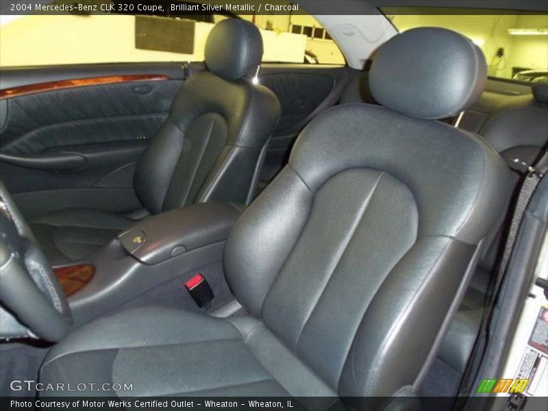 Brilliant Silver Metallic / Charcoal 2004 Mercedes-Benz CLK 320 Coupe