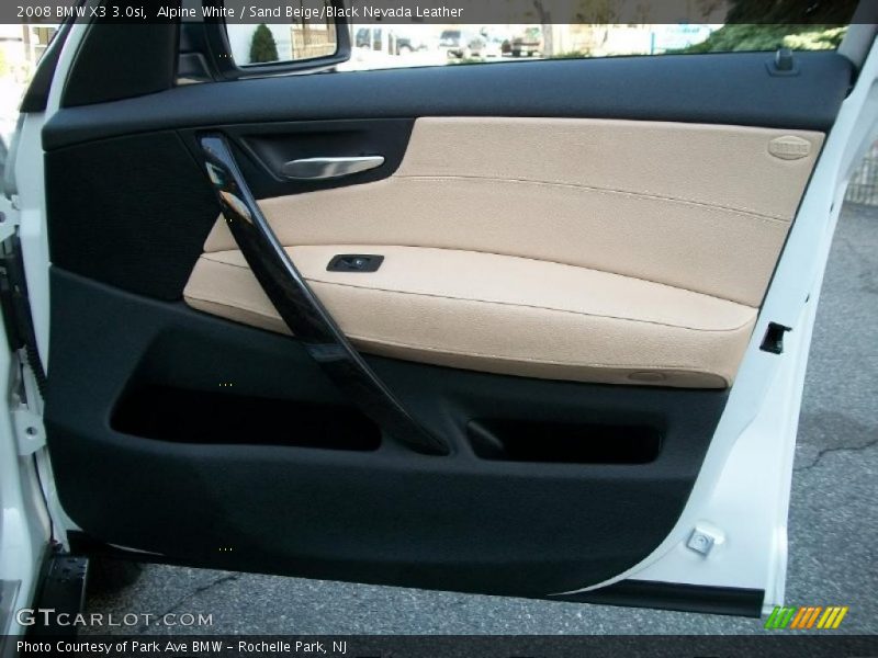 Alpine White / Sand Beige/Black Nevada Leather 2008 BMW X3 3.0si