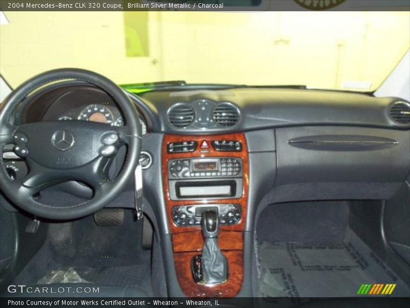 Brilliant Silver Metallic / Charcoal 2004 Mercedes-Benz CLK 320 Coupe