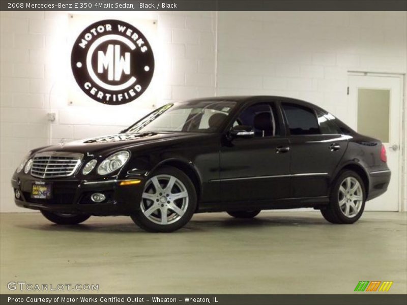 Black / Black 2008 Mercedes-Benz E 350 4Matic Sedan