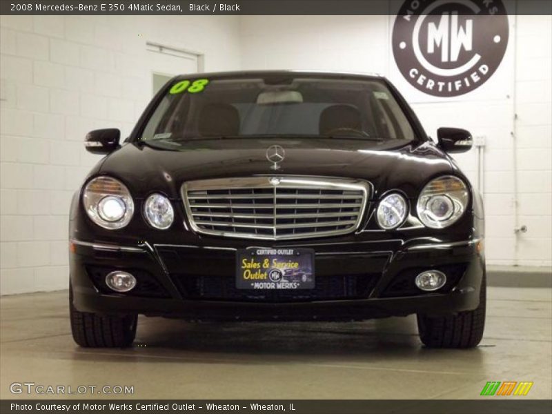 Black / Black 2008 Mercedes-Benz E 350 4Matic Sedan