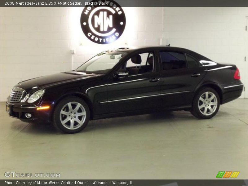 Black / Black 2008 Mercedes-Benz E 350 4Matic Sedan