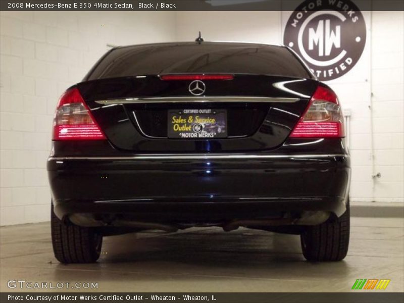 Black / Black 2008 Mercedes-Benz E 350 4Matic Sedan