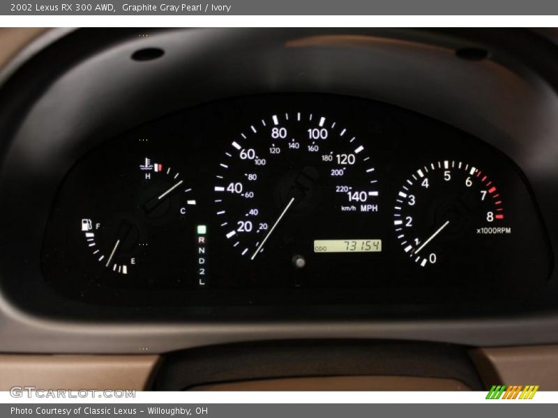 Graphite Gray Pearl / Ivory 2002 Lexus RX 300 AWD
