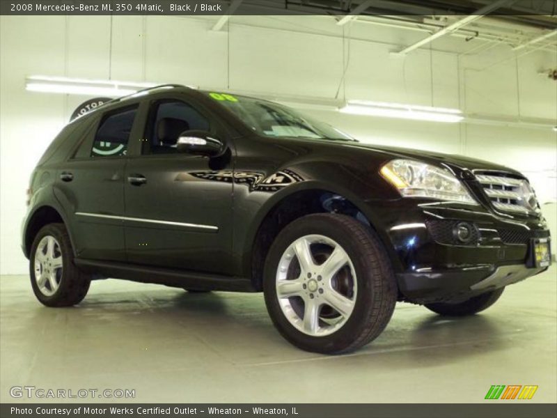 Black / Black 2008 Mercedes-Benz ML 350 4Matic