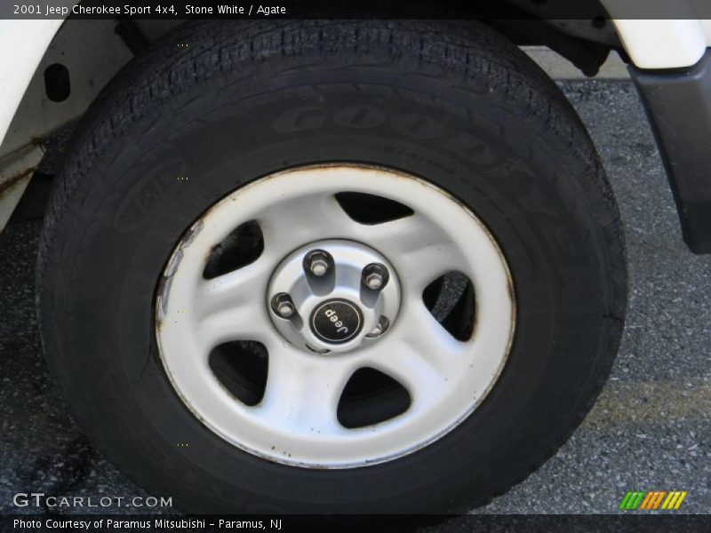 Stone White / Agate 2001 Jeep Cherokee Sport 4x4