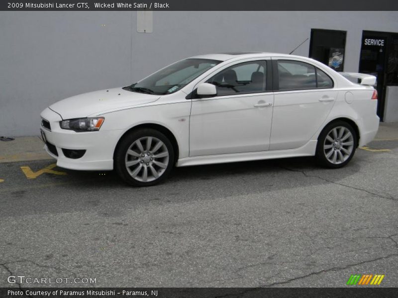 Wicked White Satin / Black 2009 Mitsubishi Lancer GTS