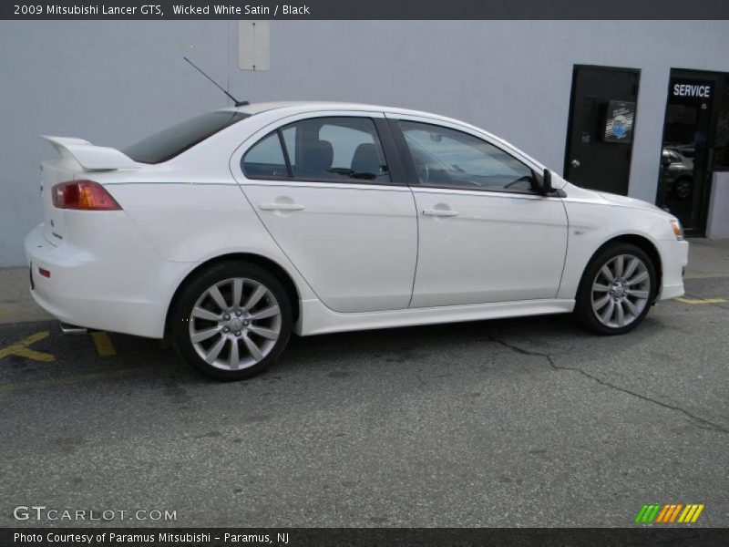 Wicked White Satin / Black 2009 Mitsubishi Lancer GTS