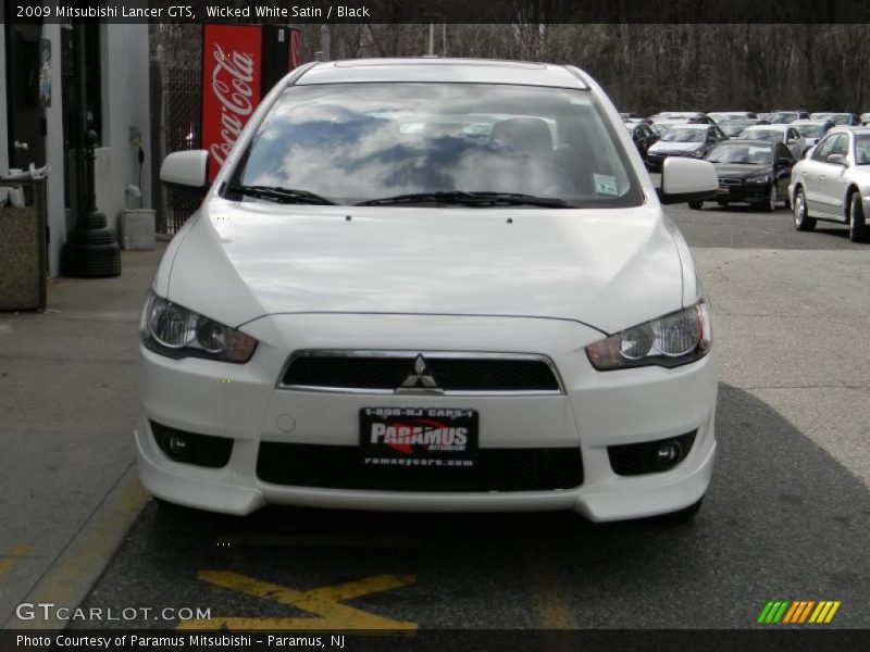 Wicked White Satin / Black 2009 Mitsubishi Lancer GTS