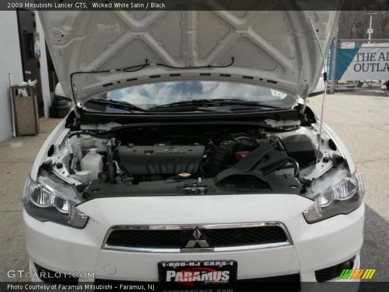 Wicked White Satin / Black 2009 Mitsubishi Lancer GTS