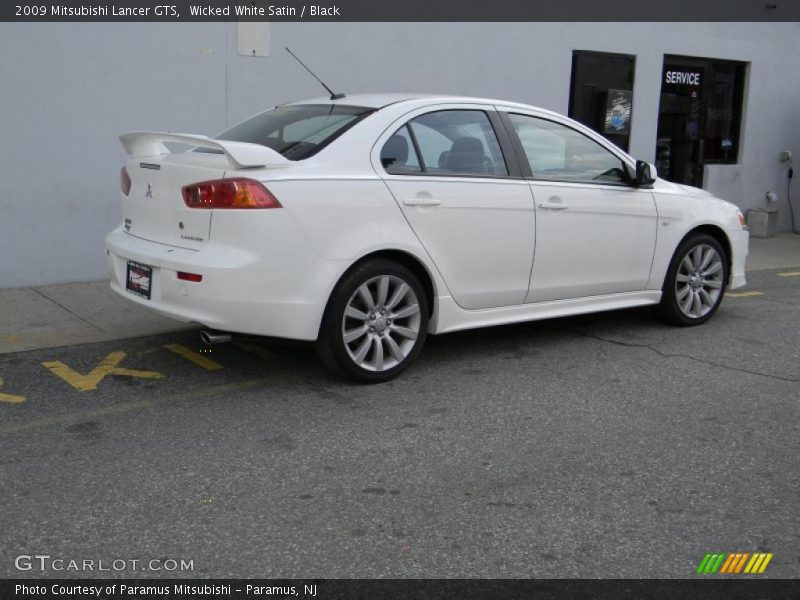 Wicked White Satin / Black 2009 Mitsubishi Lancer GTS