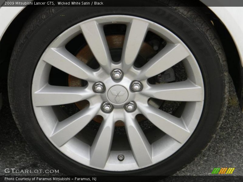 Wicked White Satin / Black 2009 Mitsubishi Lancer GTS