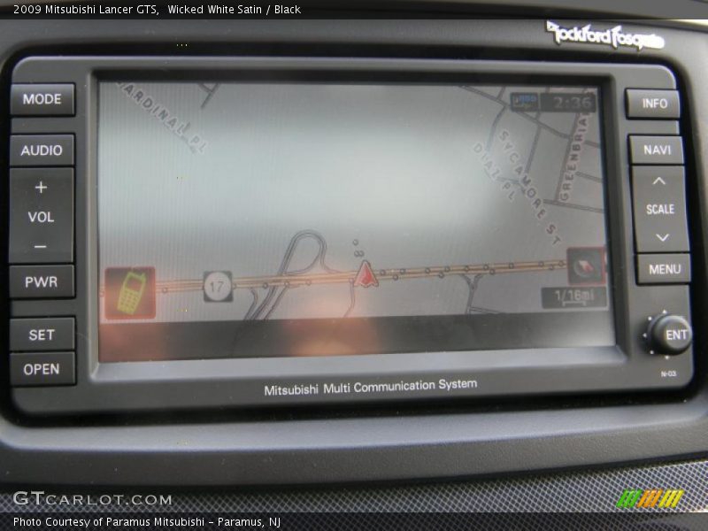 Wicked White Satin / Black 2009 Mitsubishi Lancer GTS