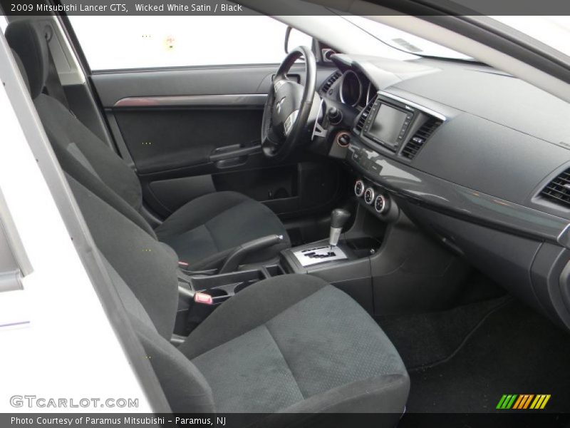 Wicked White Satin / Black 2009 Mitsubishi Lancer GTS