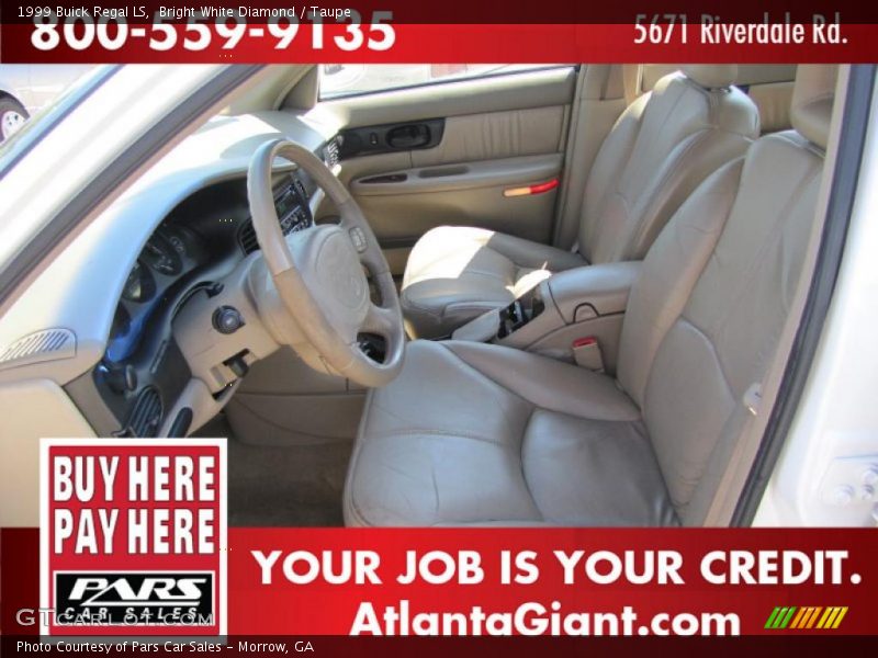 Bright White Diamond / Taupe 1999 Buick Regal LS