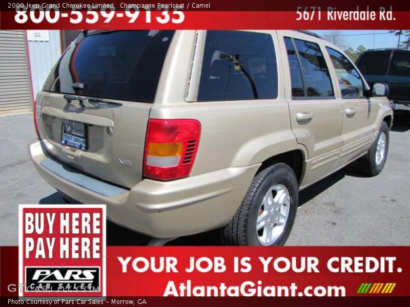 Champagne Pearlcoat / Camel 2000 Jeep Grand Cherokee Limited