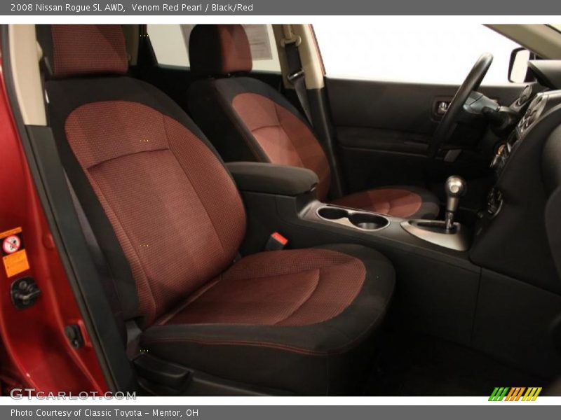  2008 Rogue SL AWD Black/Red Interior