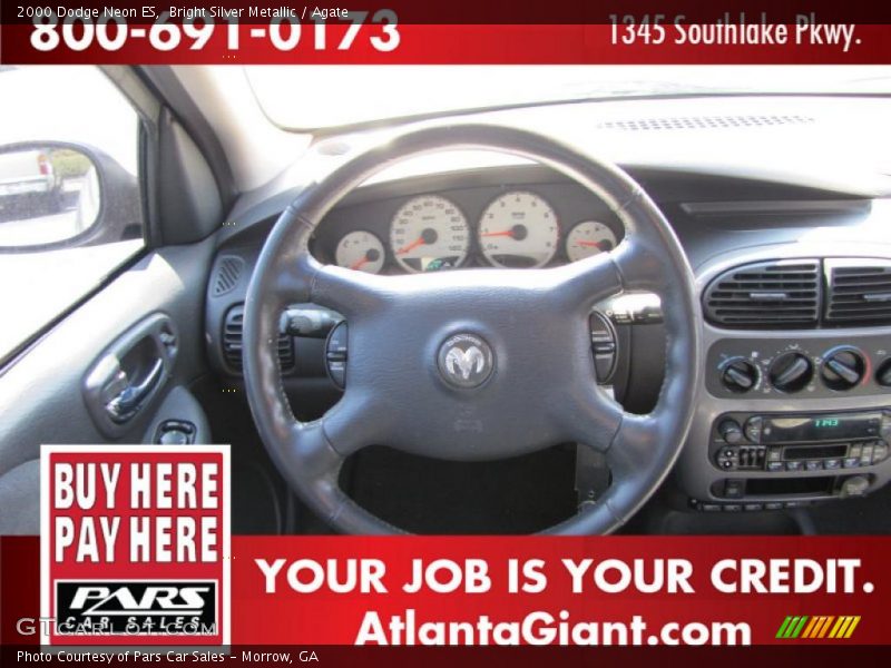 Bright Silver Metallic / Agate 2000 Dodge Neon ES