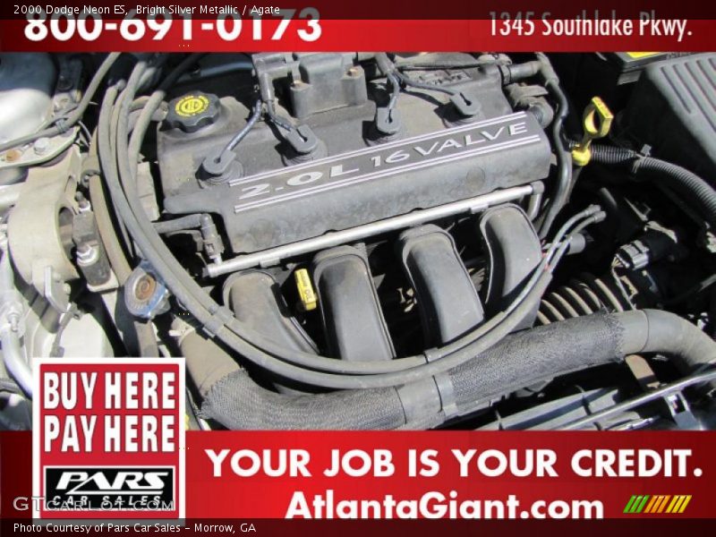 Bright Silver Metallic / Agate 2000 Dodge Neon ES