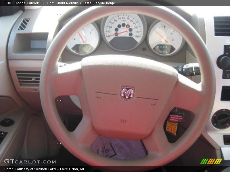 Light Khaki Metallic / Pastel Pebble Beige 2007 Dodge Caliber SE