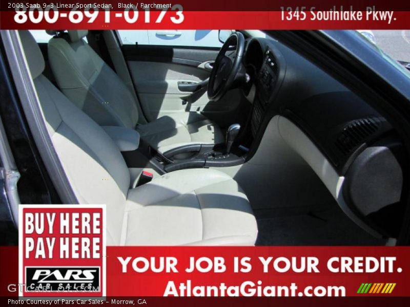 Black / Parchment 2003 Saab 9-3 Linear Sport Sedan