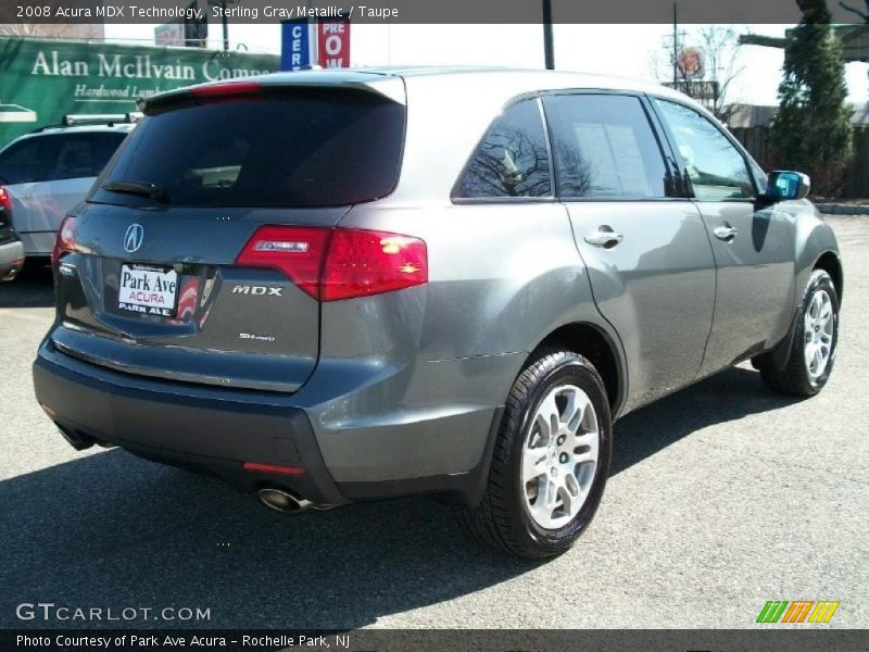 Sterling Gray Metallic / Taupe 2008 Acura MDX Technology