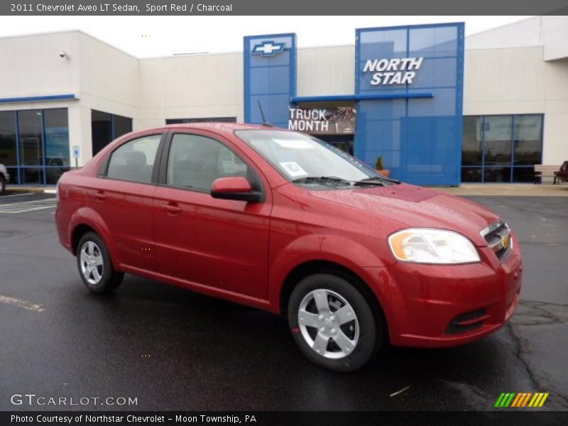 Sport Red / Charcoal 2011 Chevrolet Aveo LT Sedan