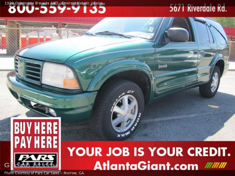 Emerald Metallic / Beige 1999 Oldsmobile Bravada AWD