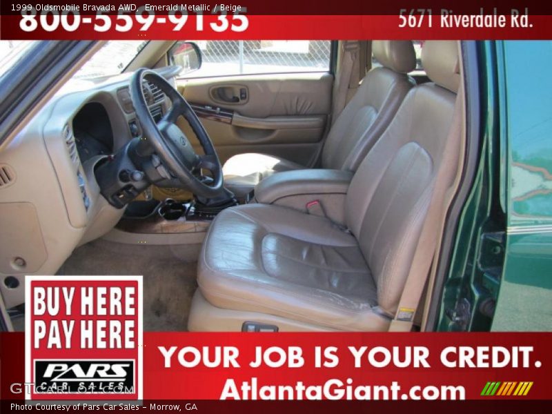 Emerald Metallic / Beige 1999 Oldsmobile Bravada AWD