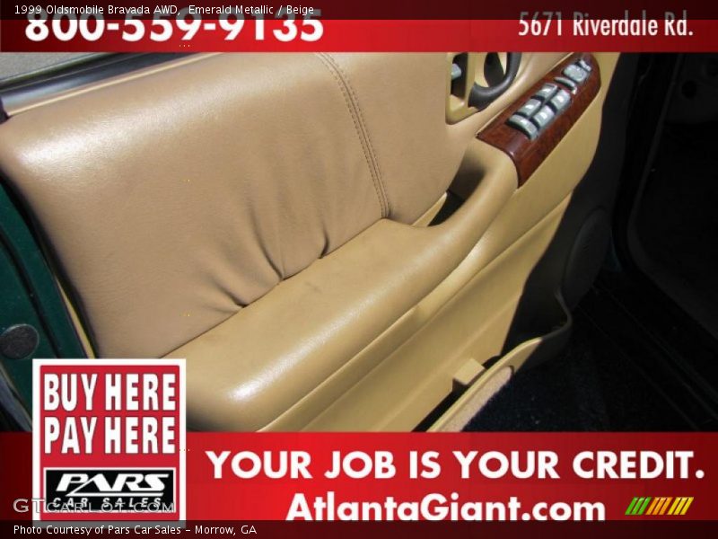 Emerald Metallic / Beige 1999 Oldsmobile Bravada AWD