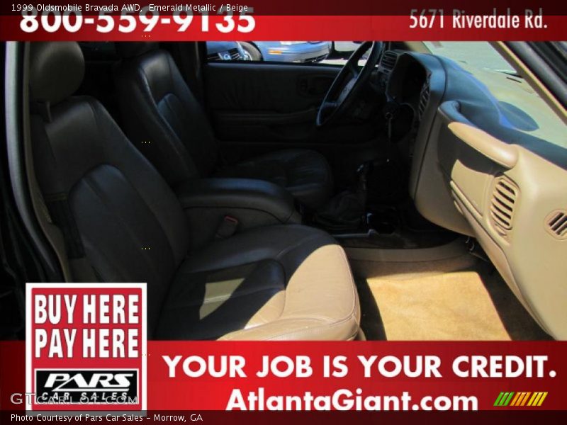 Emerald Metallic / Beige 1999 Oldsmobile Bravada AWD