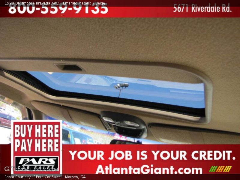 Emerald Metallic / Beige 1999 Oldsmobile Bravada AWD