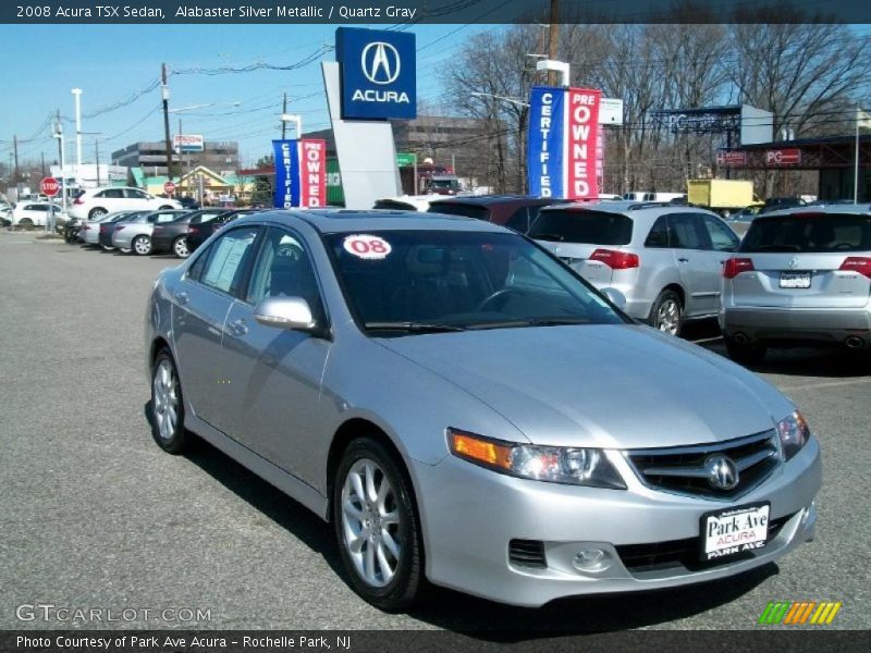 Alabaster Silver Metallic / Quartz Gray 2008 Acura TSX Sedan
