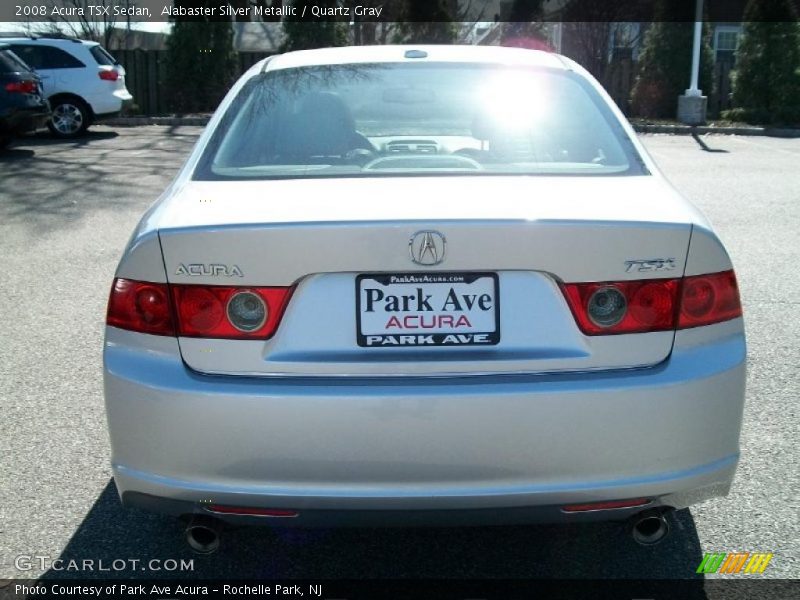 Alabaster Silver Metallic / Quartz Gray 2008 Acura TSX Sedan