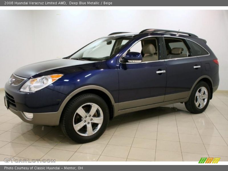 Deep Blue Metallic / Beige 2008 Hyundai Veracruz Limited AWD