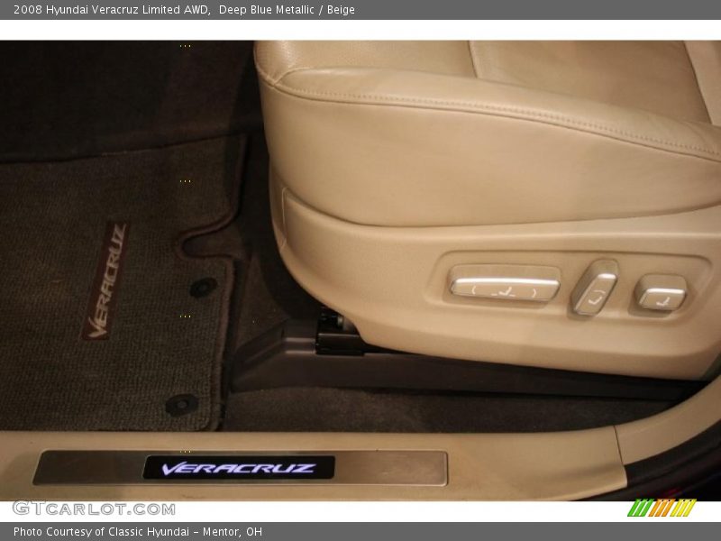 Deep Blue Metallic / Beige 2008 Hyundai Veracruz Limited AWD