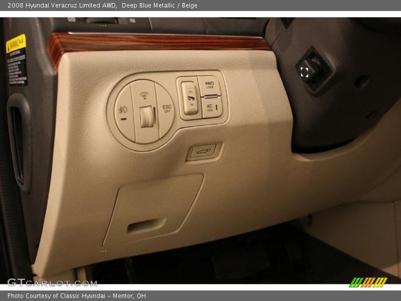 Deep Blue Metallic / Beige 2008 Hyundai Veracruz Limited AWD