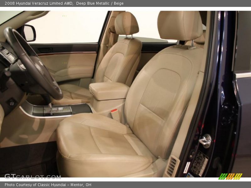Deep Blue Metallic / Beige 2008 Hyundai Veracruz Limited AWD