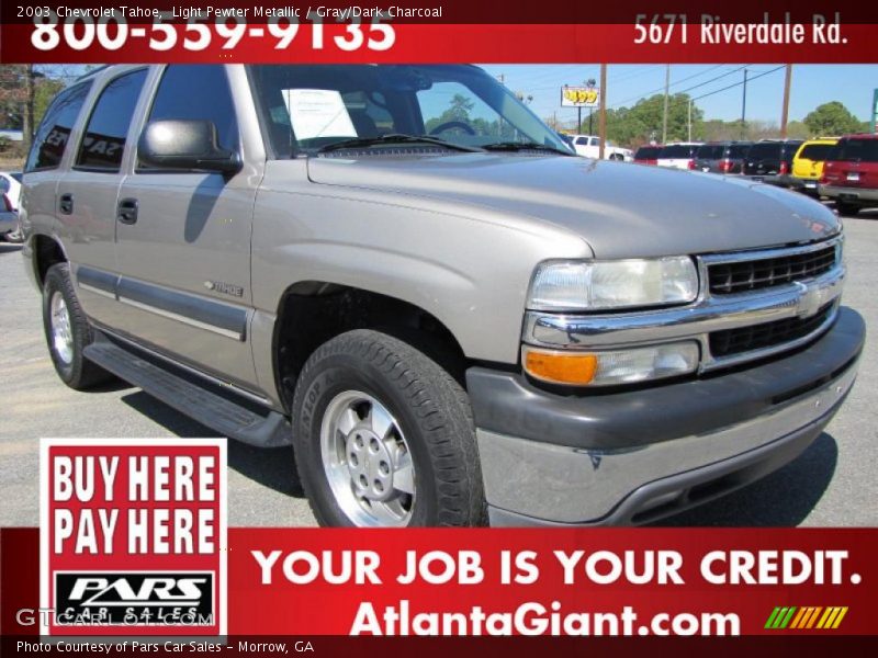 Light Pewter Metallic / Gray/Dark Charcoal 2003 Chevrolet Tahoe