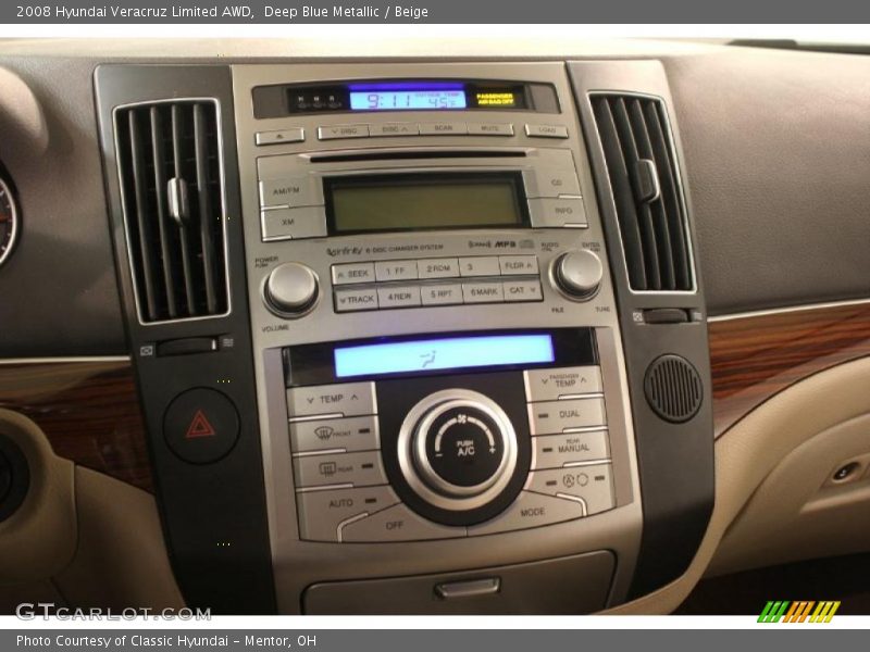 Deep Blue Metallic / Beige 2008 Hyundai Veracruz Limited AWD