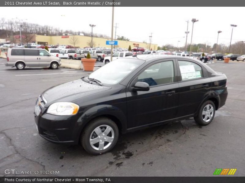 Black Granite Metallic / Charcoal 2011 Chevrolet Aveo LT Sedan