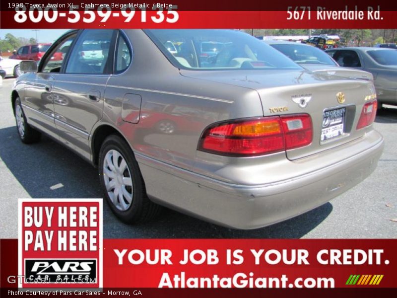 Cashmere Beige Metallic / Beige 1998 Toyota Avalon XL