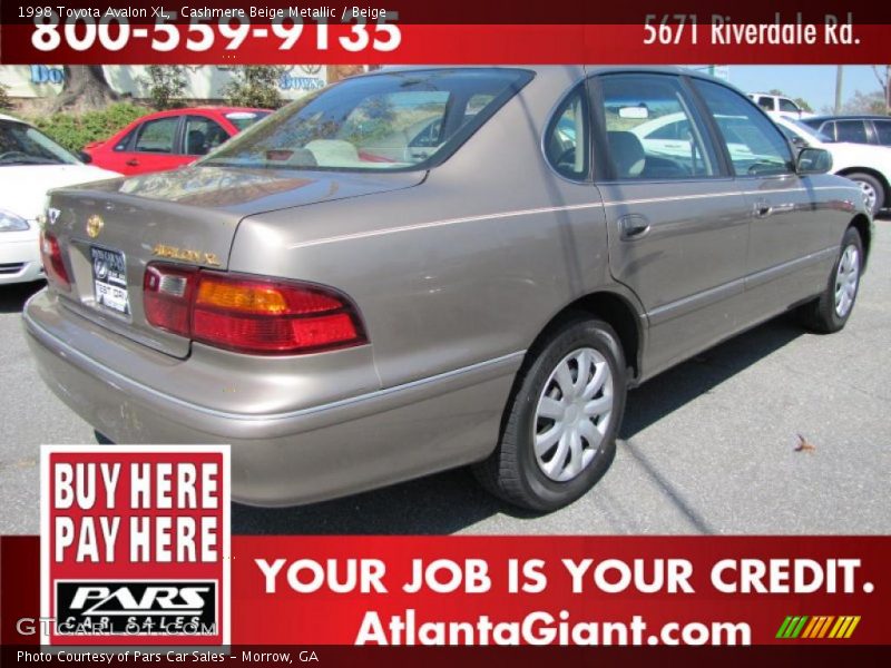 Cashmere Beige Metallic / Beige 1998 Toyota Avalon XL