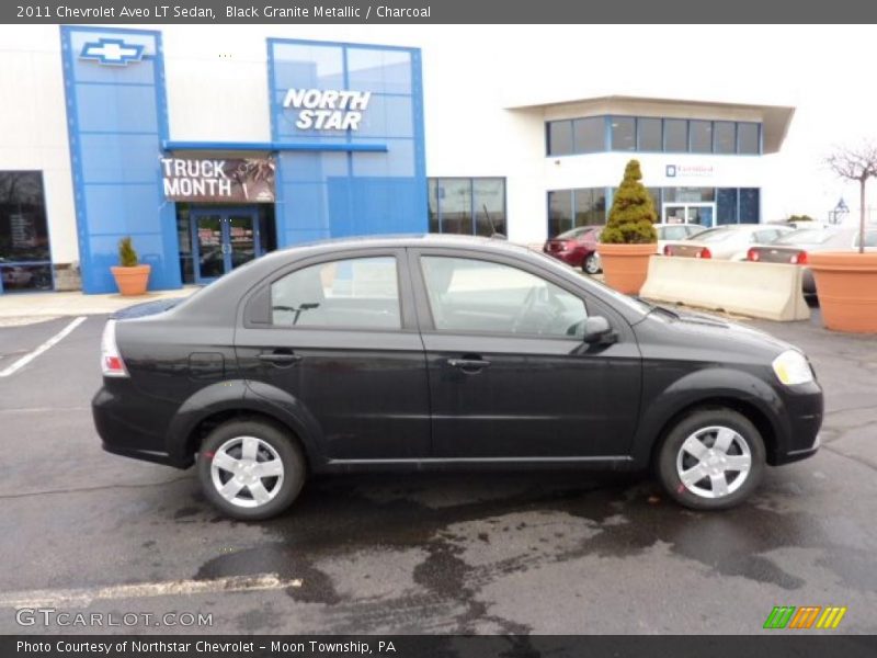 Black Granite Metallic / Charcoal 2011 Chevrolet Aveo LT Sedan