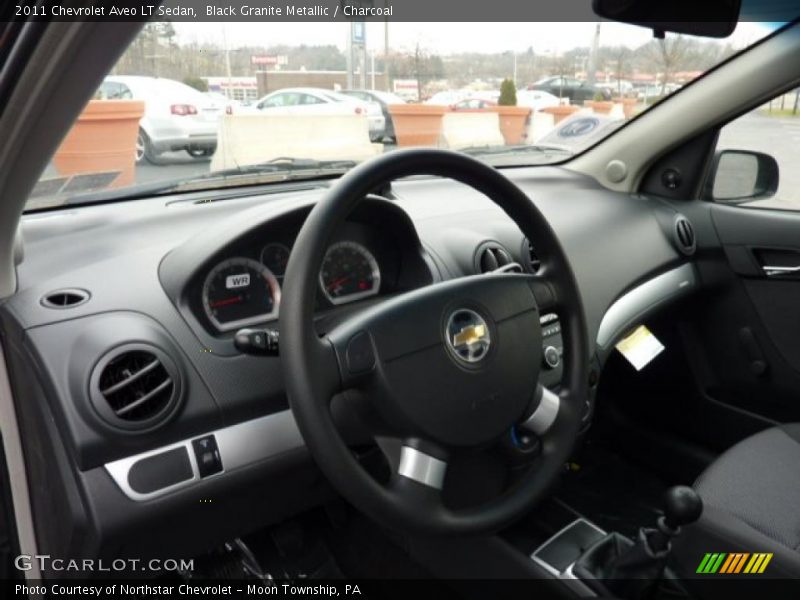 Black Granite Metallic / Charcoal 2011 Chevrolet Aveo LT Sedan